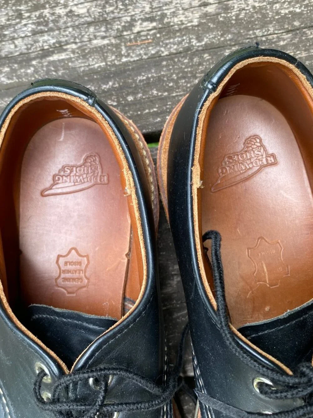 MENS Red Wing Black #8106 Lace up Moc Oxfords Made in USA Size 8D